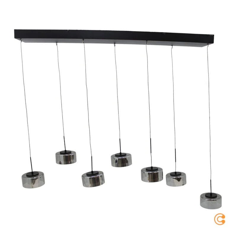 B-Ware Paul Neuhaus Hängelampe Pendelleuchte LED Glas schwarz dimmbar Rika 135 cm115