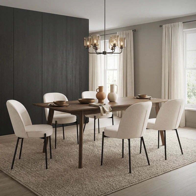 Esszimmerstühle 4er Set Beige mit Rückenlehne, Polsterstühle für Esszimmer & Küche ML-Design
