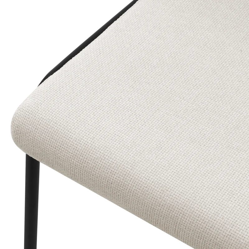 Esszimmerstühle 6er Set Beige mit Rückenlehne, Polsterstühle für Esszimmer & Küche ML-Design