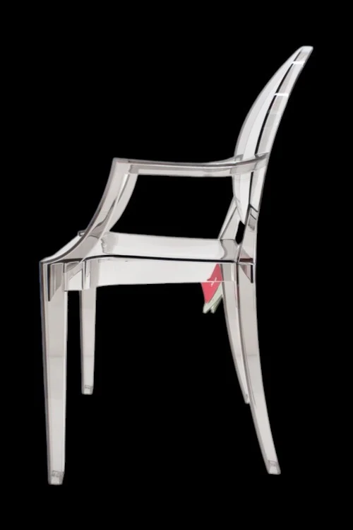 B-Ware Kartell Louis Armlehnstuhl rauchgrau transparent Designerstuhl Stuhl Küchenstuhl