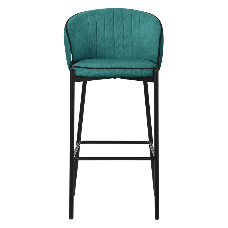 Barhocker 2er Set Petrol 50x101x54 cm mit Rückenlehne und Fußstütze bis 120 kg ML-Design