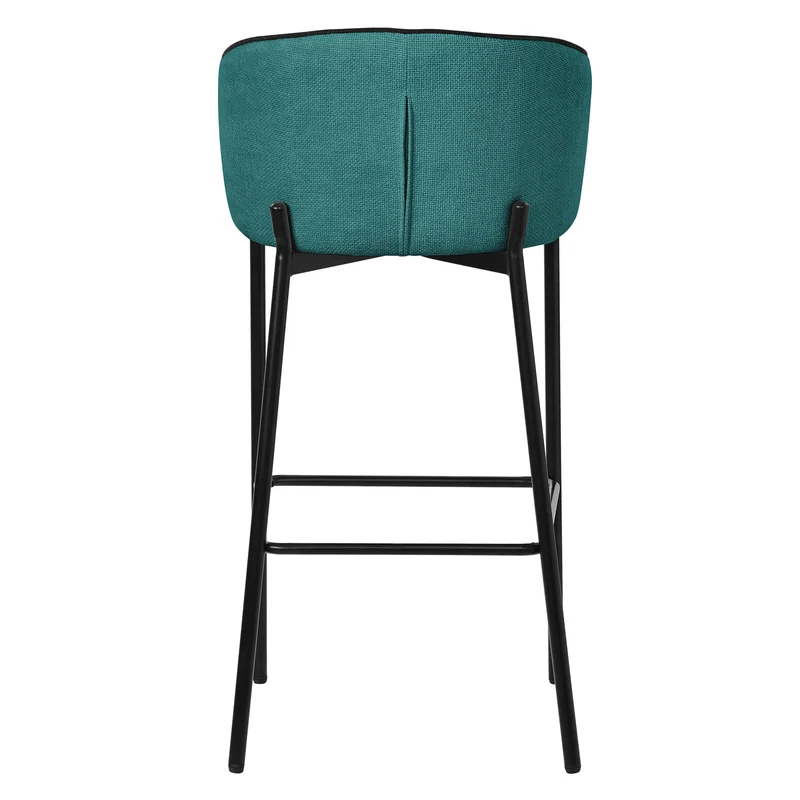 Barhocker 2er Set Petrol 50x101x54 cm mit Rückenlehne und Fußstütze bis 120 kg ML-Design