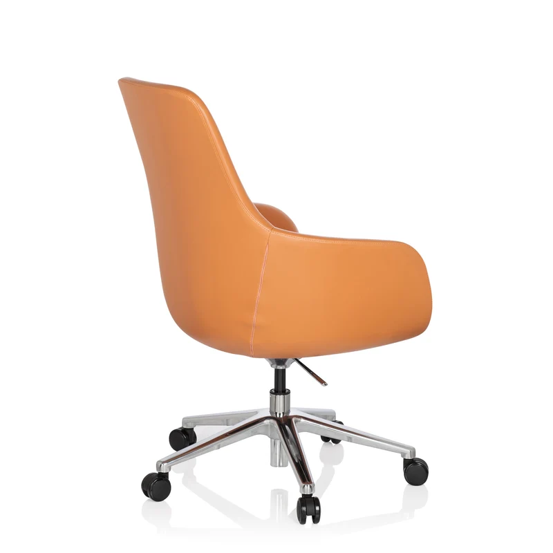 B-Ware hjh OFFICE Bürostuhl Chefsessel Drehstuhl Leder orange Lounge hjh OFFICE