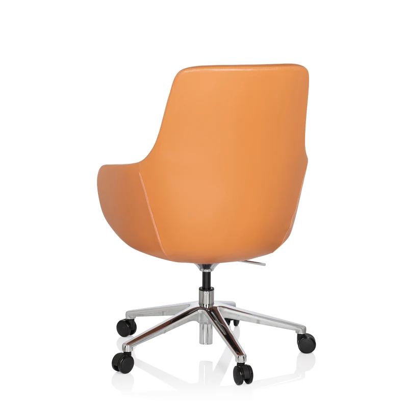 B-Ware hjh OFFICE Bürostuhl Chefsessel Drehstuhl Leder orange Lounge hjh OFFICE