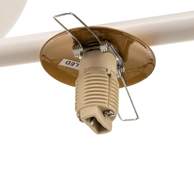 B-Ware Gama Hängeleuchte Pendelleuchte Lampe LED weiß gold Stahl Glas SIEHE TEXT/F85