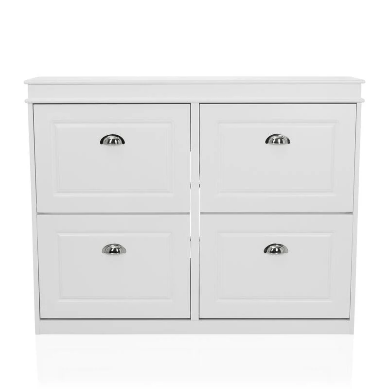 B-Ware hjh LIVING Schuhschrank Garderobenschrank ESTHA MDF lackiert Aufbewahrung Klappe