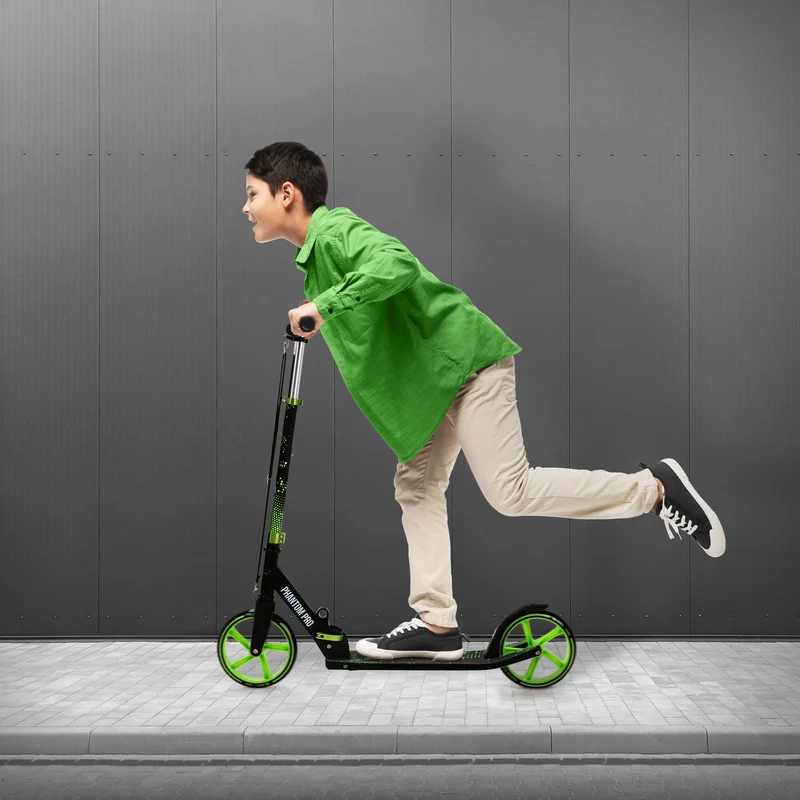 Cityroller Grün klappbar und höhenverstellbar Scooter mit XXL-Räder Hauki – Tetroller & Kickscooter