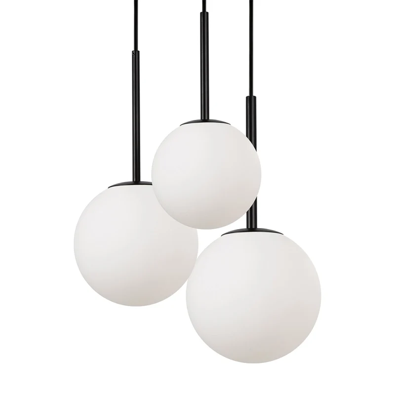 B-Ware Maytoni Hängelampe Pendelleuchte Basic Glas schwarz Ø40cm 3-flg Beleuchtung 586