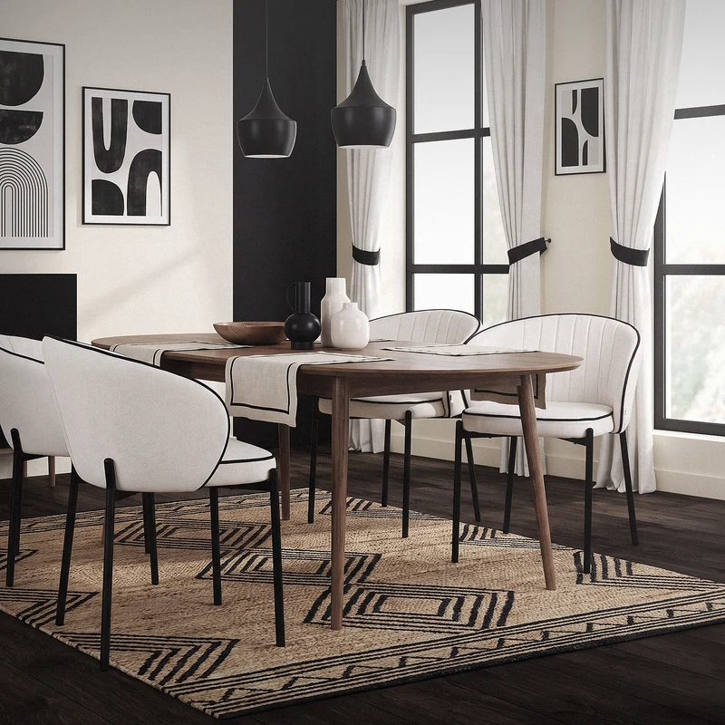 2er Set Esszimmerstühle mit Rücken- & Armlehne Beige mit Metallbeinen bis 120 kg ML-Design