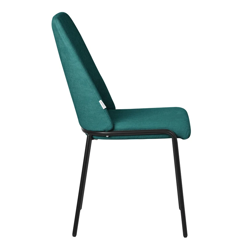 Esszimmerstühle 2er Set Petrol mit Rückenlehne, Polsterstühle für Esszimmer & Küche ML-Design