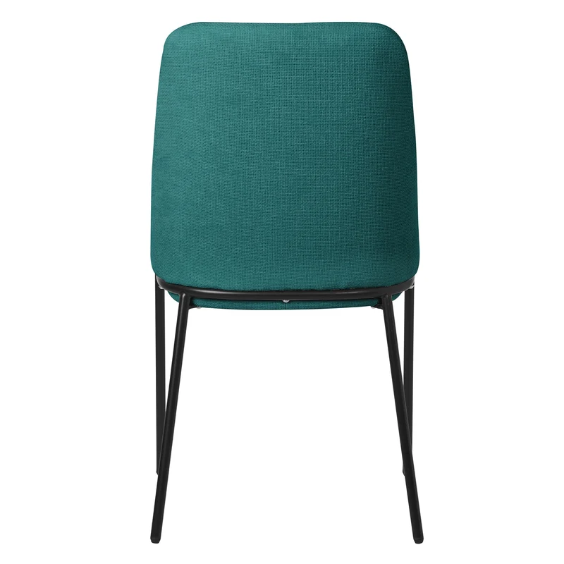 Esszimmerstühle 2er Set Petrol mit Rückenlehne, Polsterstühle für Esszimmer & Küche ML-Design
