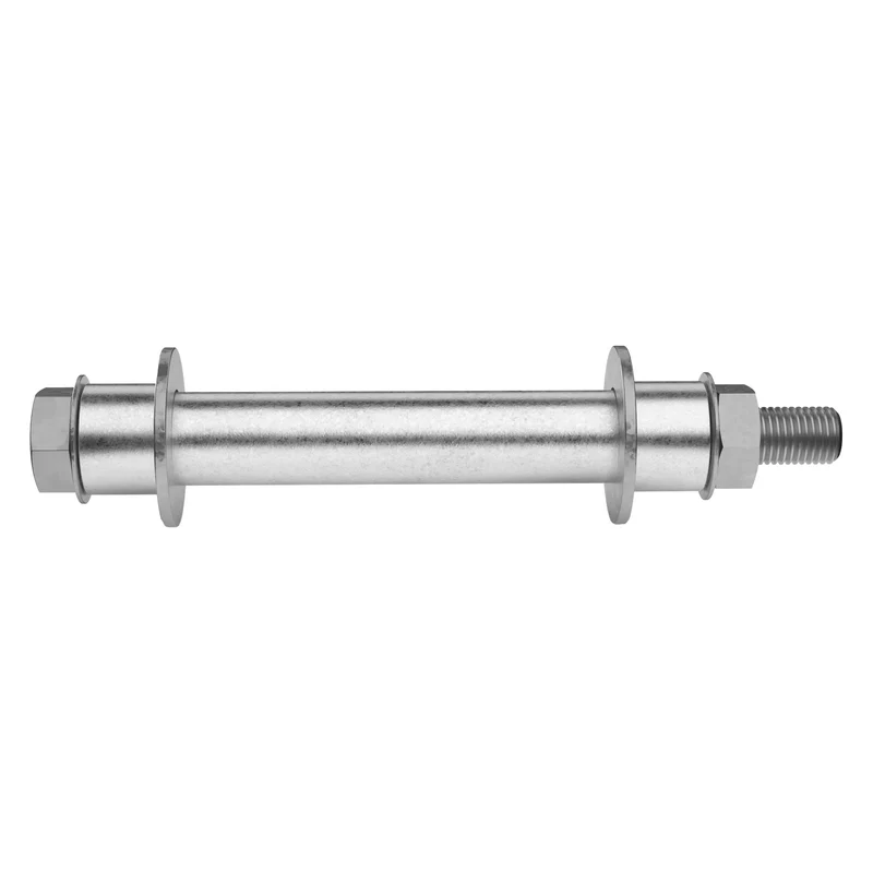4er Set Schubkarrenrad 390 mm 4.80/4.00-8 mit Achse Gelb aus PU Vollgummi