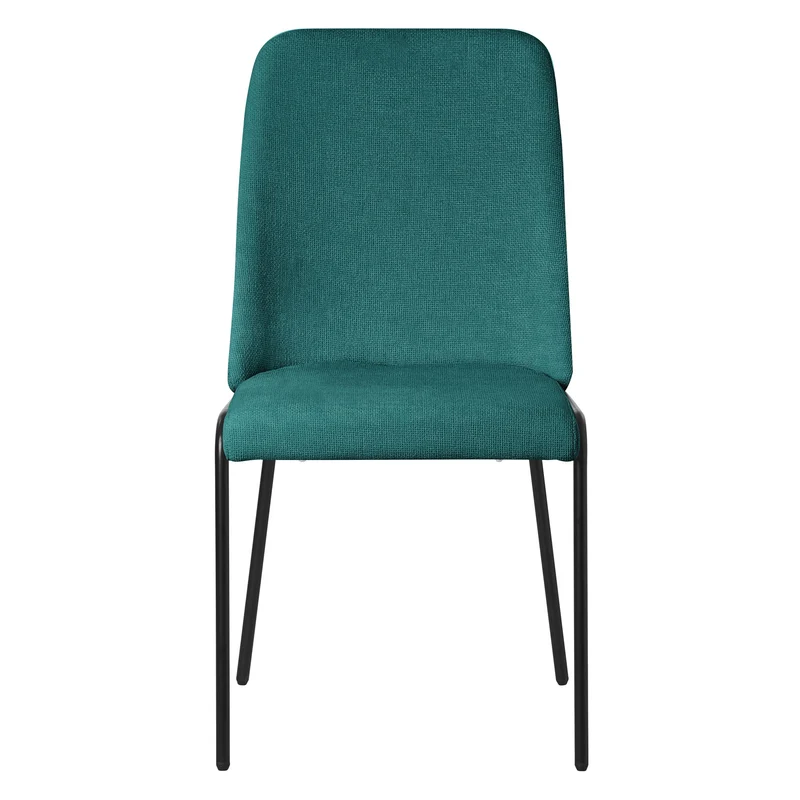 Esszimmerstühle 4er Set Petrol mit Rückenlehne, Polsterstühle für Esszimmer & Küche ML-Design
