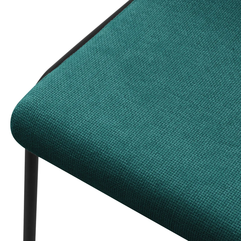 Esszimmerstühle 4er Set Petrol mit Rückenlehne, Polsterstühle für Esszimmer & Küche ML-Design