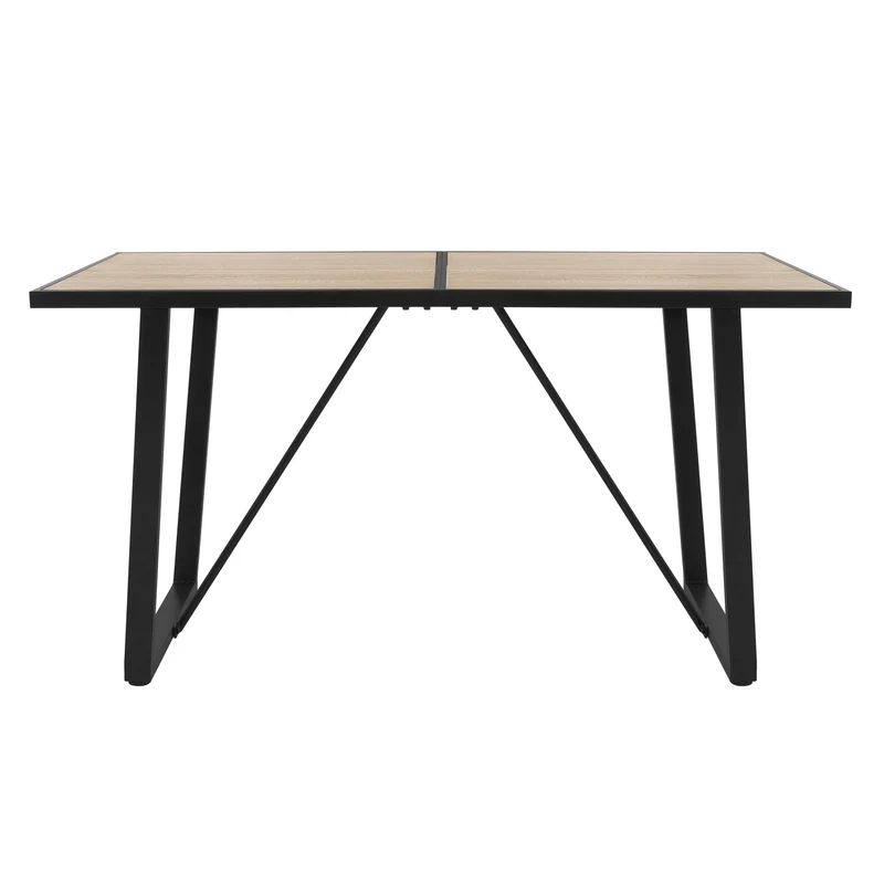 B-Ware Esstisch 140x70 cm mit schwarzem Gestell für 4-6 Personen ML-Design