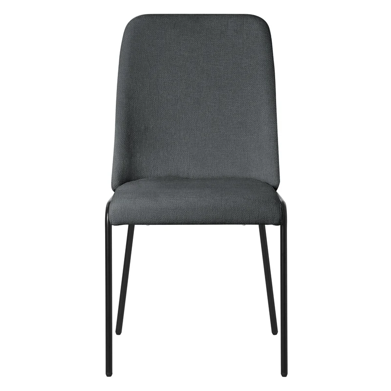 Esszimmerstühle 4er Set Anthrazit mit Rückenlehne, Polsterstühle für Esszimmer & Küche ML-Design