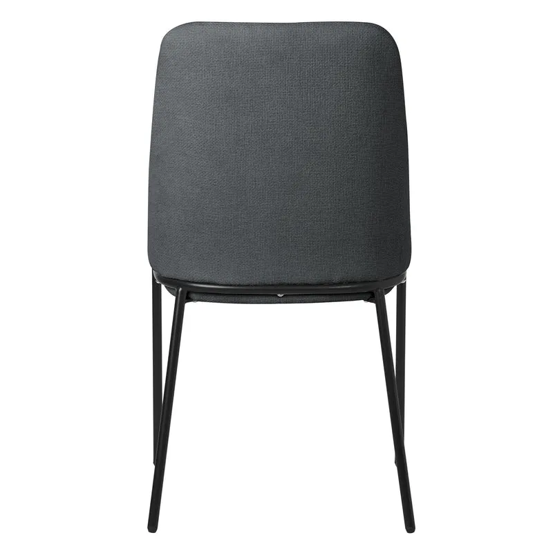 Esszimmerstühle 4er Set Anthrazit mit Rückenlehne, Polsterstühle für Esszimmer & Küche ML-Design