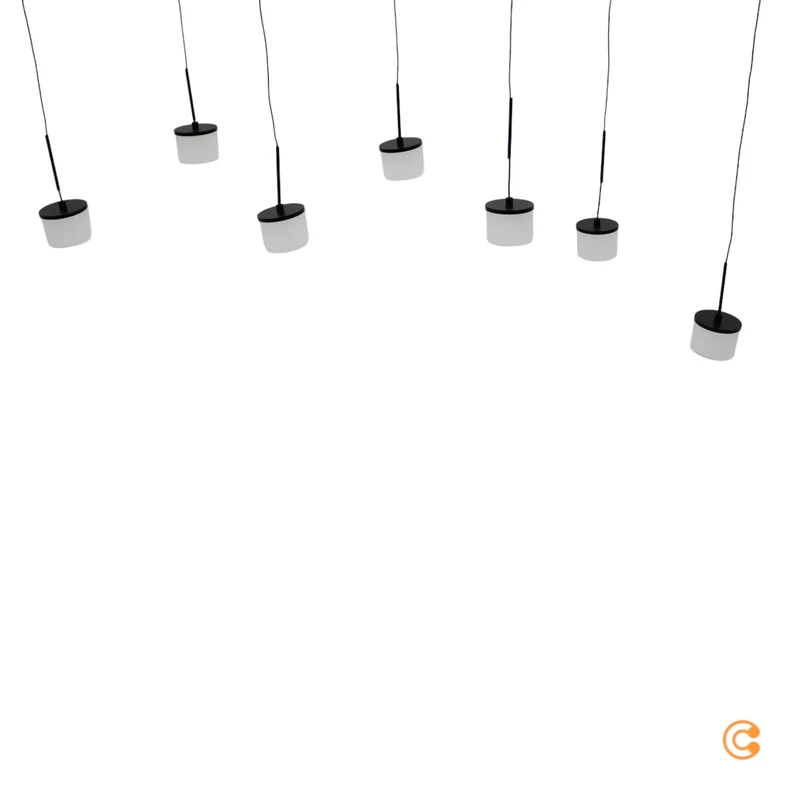 B-Ware Paul Neuhaus Hängelampe Pendelleuchte LED Glas schwarz dimmbar Rika 135 cm