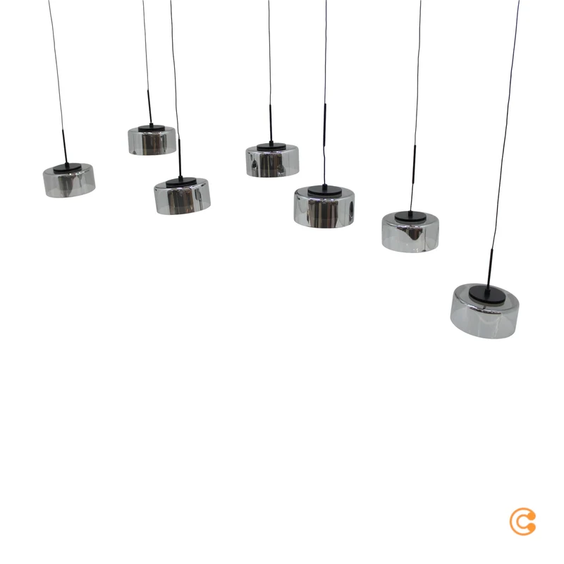 B-Ware Paul Neuhaus Hängelampe Pendelleuchte LED Glas schwarz dimmbar Rika 135 cm