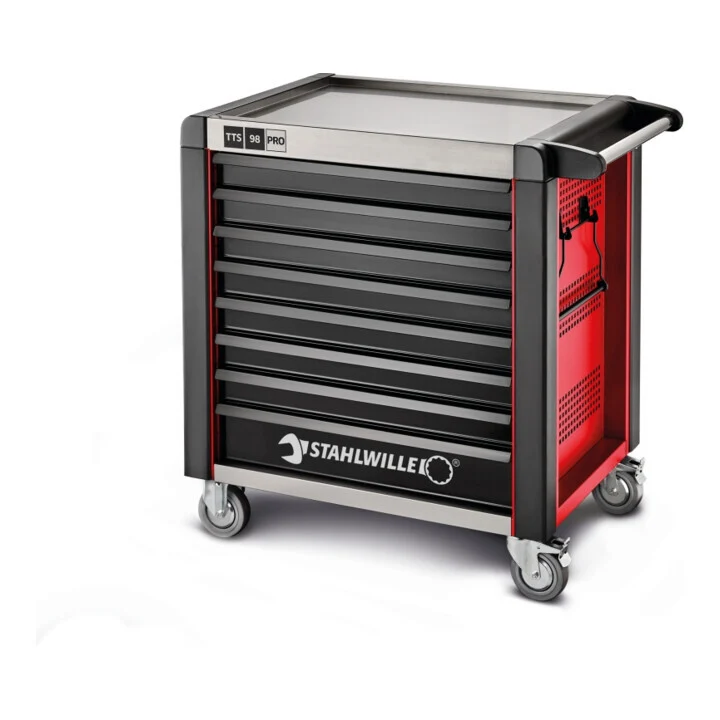 B-Ware Stahlwille Werkstattwagen Rollwagen 98/8 PRO 8 Schubladen 651x1001x1020mm rot