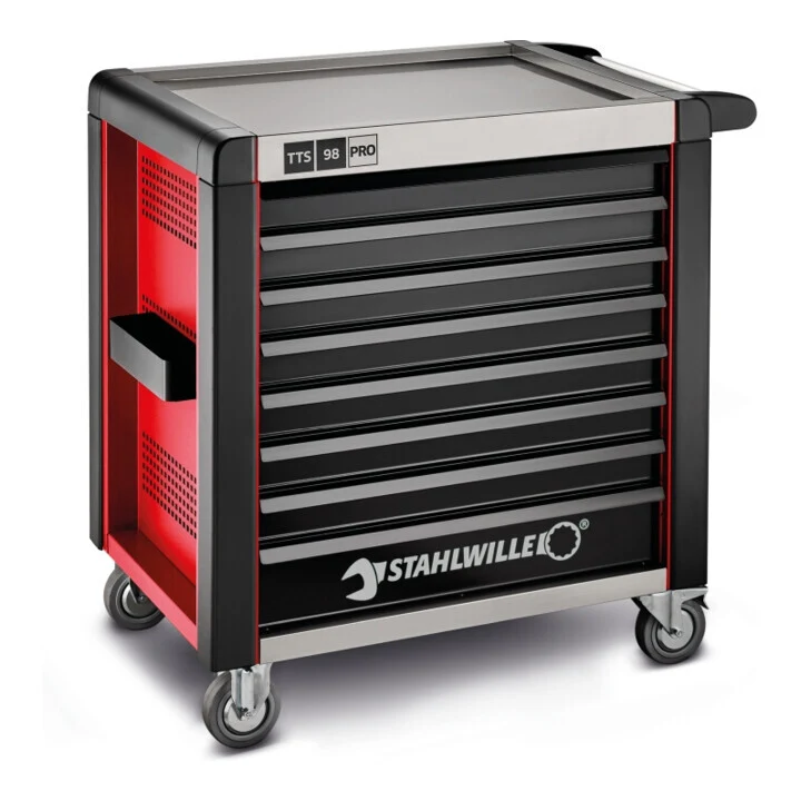 B-Ware Stahlwille Werkstattwagen Rollwagen 98/8 PRO 8 Schubladen 651x1001x1020mm rot