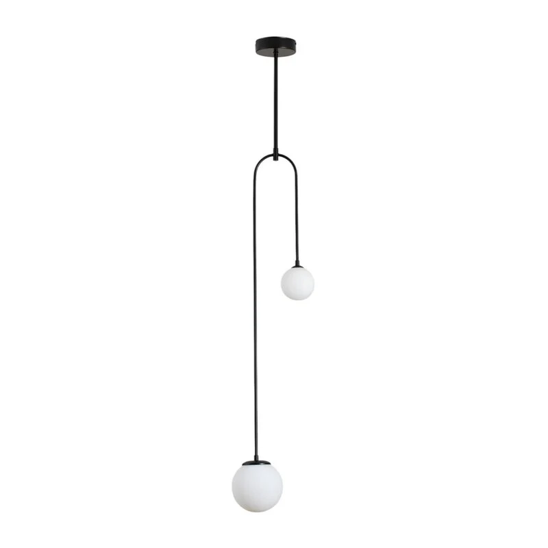 B-Ware Hängeleuchte AV-1897-2BSY 2 Glaskugeln Deckenlampe Deckenleuchte SIEHE TEXT/F887