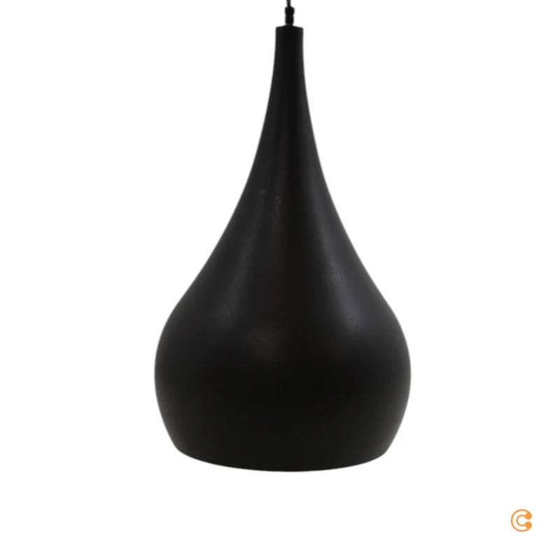 B-Ware Menzel Hängeleuchte Solo Lampe Zwiebelbraun-schwarz 30cm E27 1-flammig