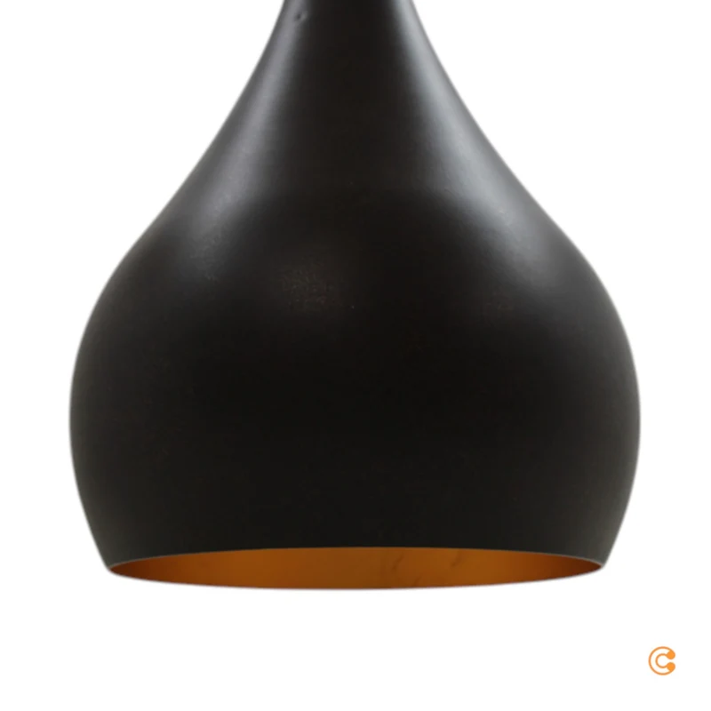 B-Ware Menzel Hängeleuchte Solo Lampe Zwiebelbraun-schwarz 30cm E27 1-flammig