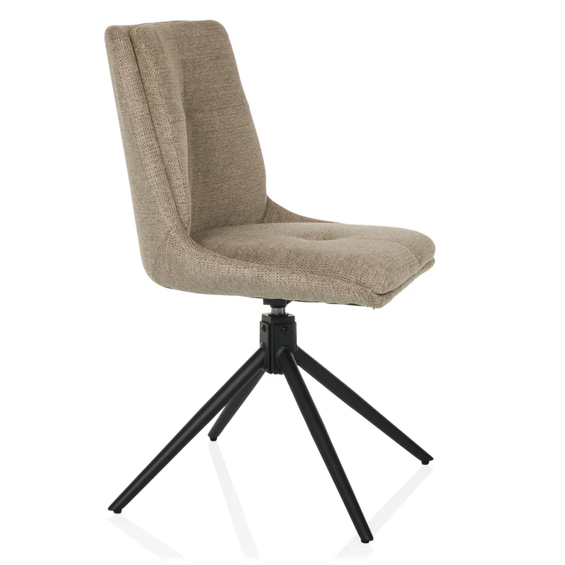 B-Ware hjh LIVING Dining Stuhl TARVISO I Esszimmerstuhl Deko Stoff beige Polsterstühle