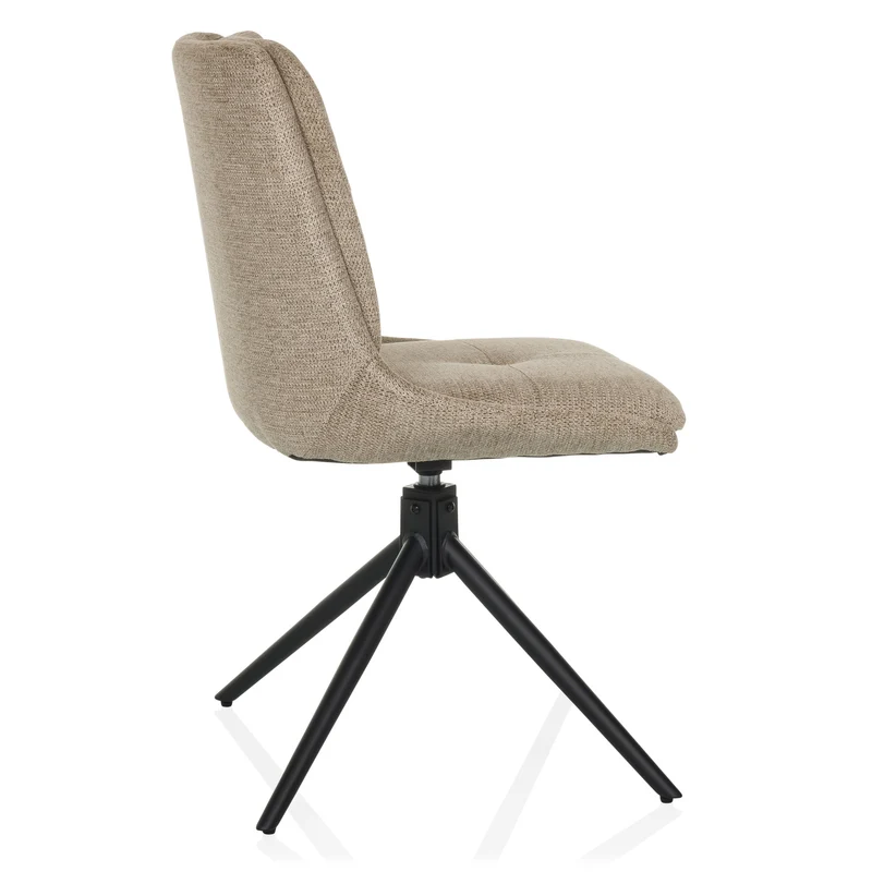 B-Ware hjh LIVING Dining Stuhl TARVISO I Esszimmerstuhl Deko Stoff beige Polsterstühle
