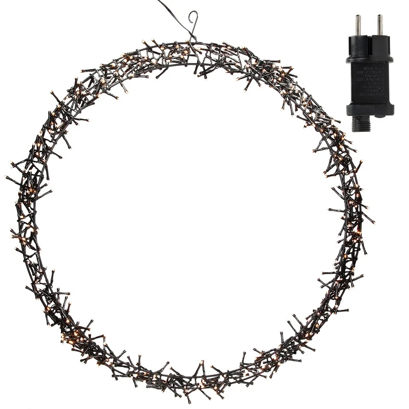 Lichterkranz für Weihnachten Ø58cm Warmweiß 500 LEDs IP44 Innen/Außen