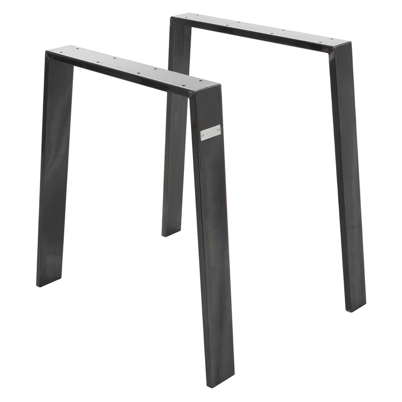B-Ware Tischbeine Tischgestell 2er Set Trapez-Design 55-75 x 72 cm Industrial aus Stahl ML-Design