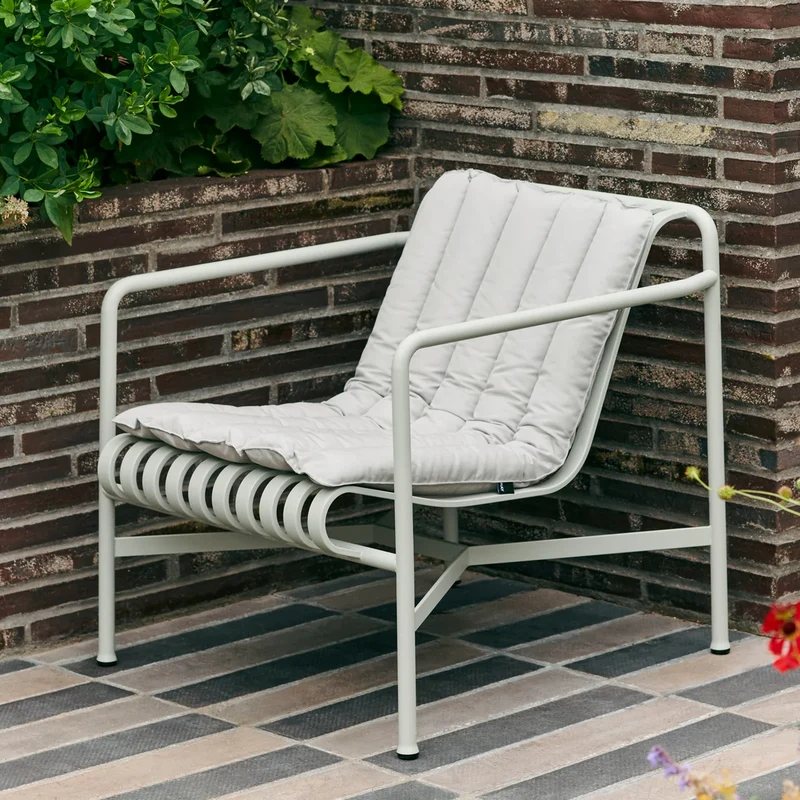 B-Ware HAY Sitzkissen Auflage Lounge Chair Hoch Palissade Soft Quilted cremeweiß