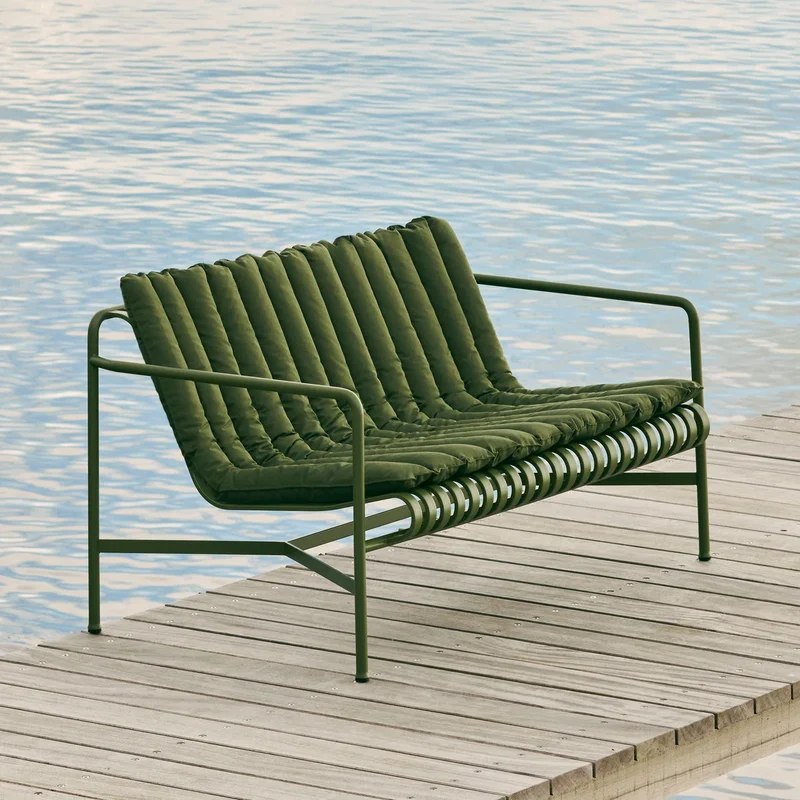 B-Ware HAY Sitzkissen Auflage Lounge Chair Hoch Palissade Soft Quilted cremeweiß