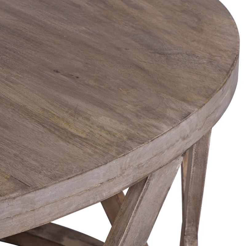 Couchtisch Ø 100x45 cm Braun aus Mangoholz WOMO-Design