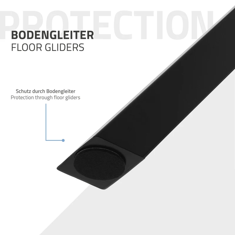 B-Ware 2 Stück Tischbeine B60xH72 cm Tischkufen X-Form Stahl pulverbeschichtet Schwarz ML-Design