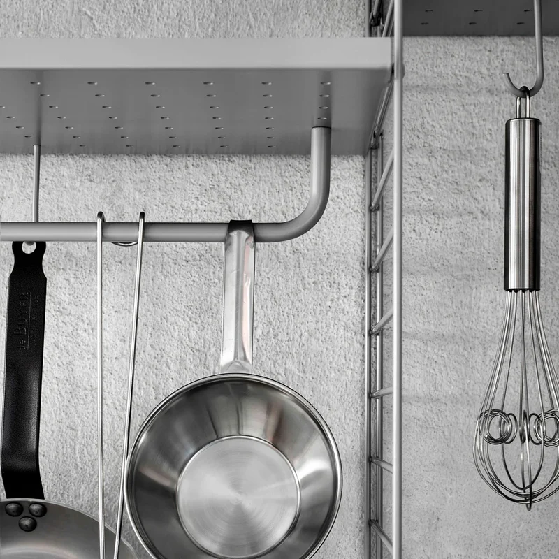 B-Ware String Stange Kleiderstange Garderobe Metallboden schwarz SIEHE TEXT/FOTO