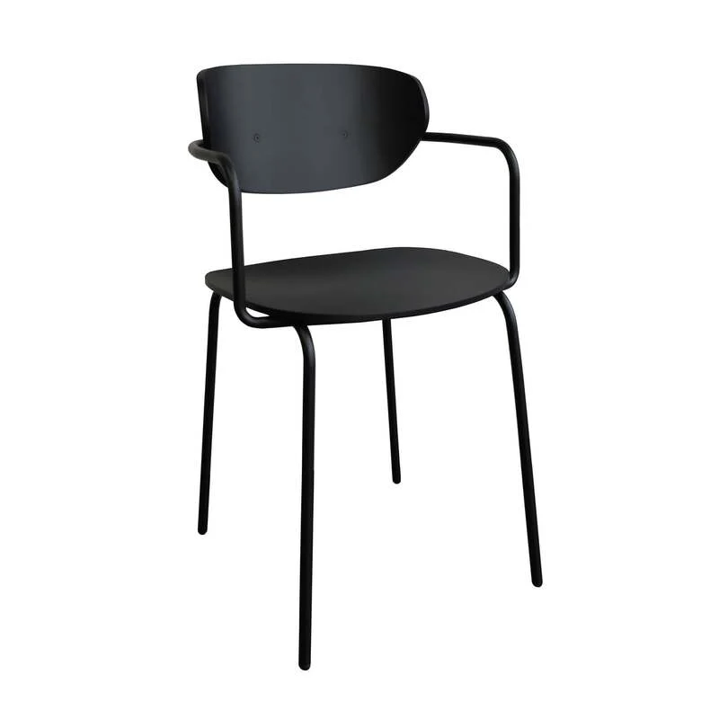 B-Ware Hübsch Interior - Arch Stuhl schwarz Möbel Küchenstuhl Sitzmöbel SIEHE TEXT/FOTO