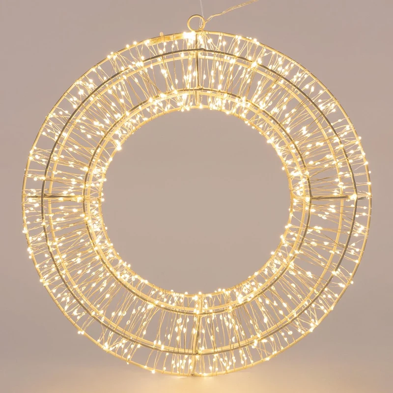 Weihnachtsdeko LED Kranz Ø 38cm warmweiß mit 960 LED's inkl. Timer