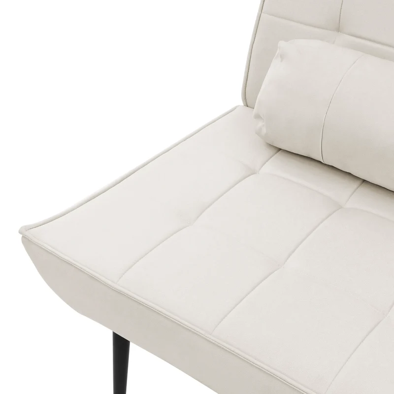 ML-DESIGN | Sessel mit Lendenkissen 79x100x97 cm aus Kunstleder Creme Relaxsessel Loungesessel bequem Retro Lesesessel Polstersessel für Wohnzimmer