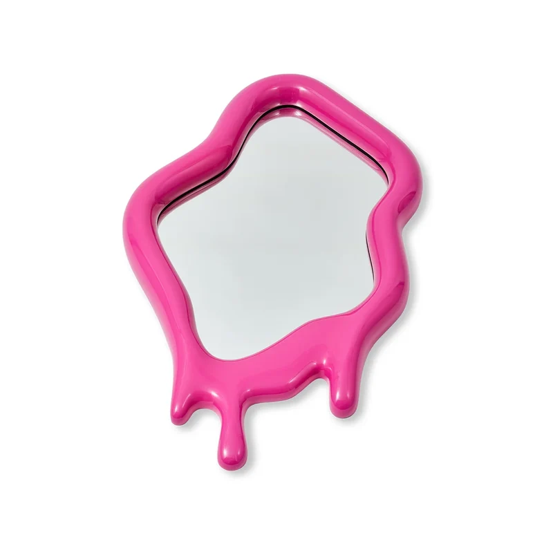 B-Ware Pols Potten Wandspiegel Spiegel Melting Spiegel oval light pink Fiberglas 70cm