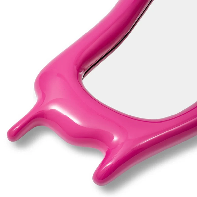 B-Ware Pols Potten Wandspiegel Spiegel Melting Spiegel oval light pink Fiberglas 70cm