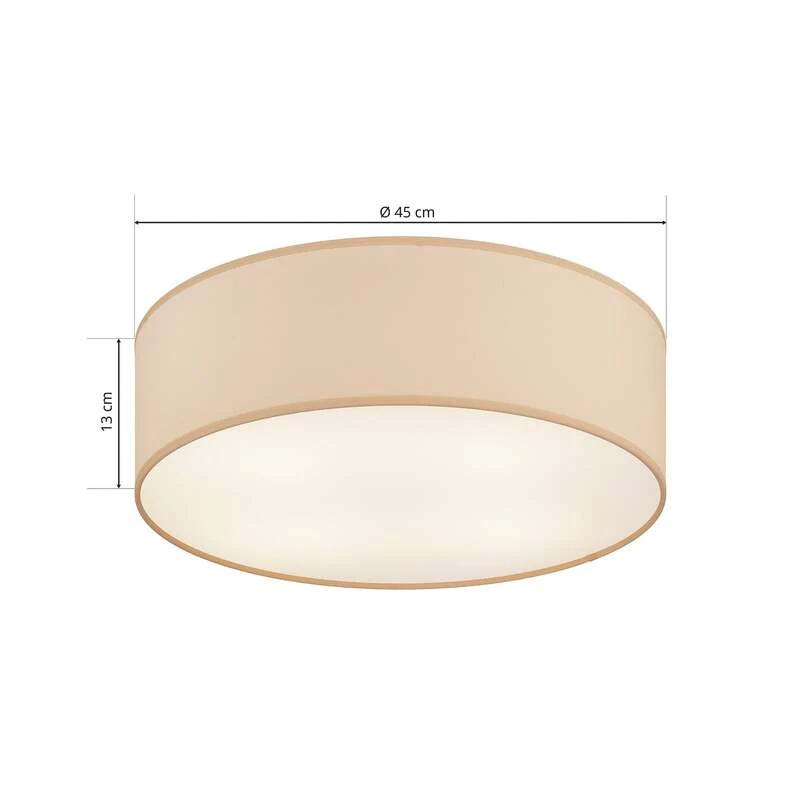 B-Ware Euluna Deckenleuchte Rondo Deckenlampe Deckenlicht beige 45 cm Wohnzimmer r637