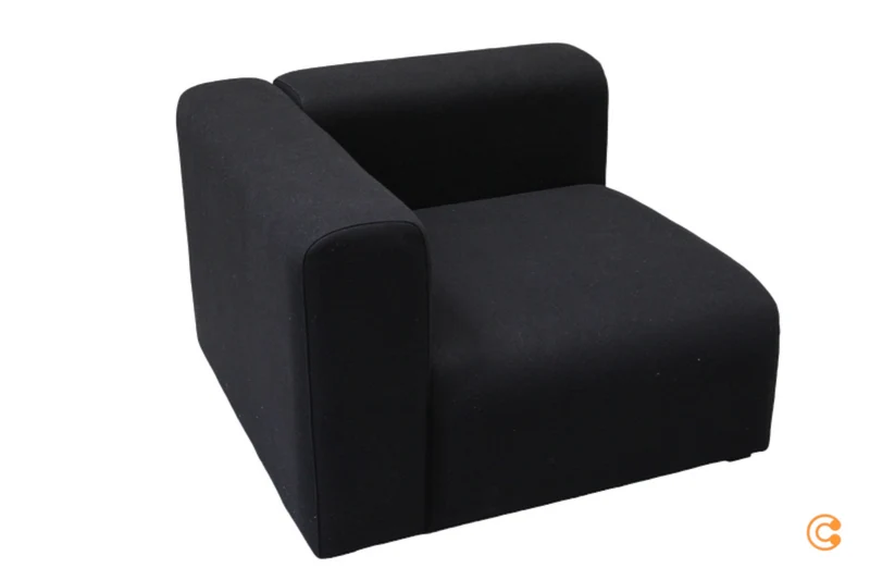 B-Ware Hay Mags Sofa NARROW MODULE 1062 schwarz left armrest Divina 191 Stoff