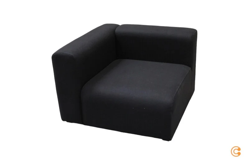 B-Ware Hay Mags Sofa NARROW MODULE 1062 schwarz left armrest Divina 191 Stoff