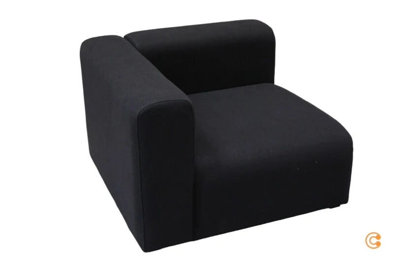 B-Ware Hay Mags Sofa NARROW MODULE 1062 schwarz left armrest Divina 191 Stoff