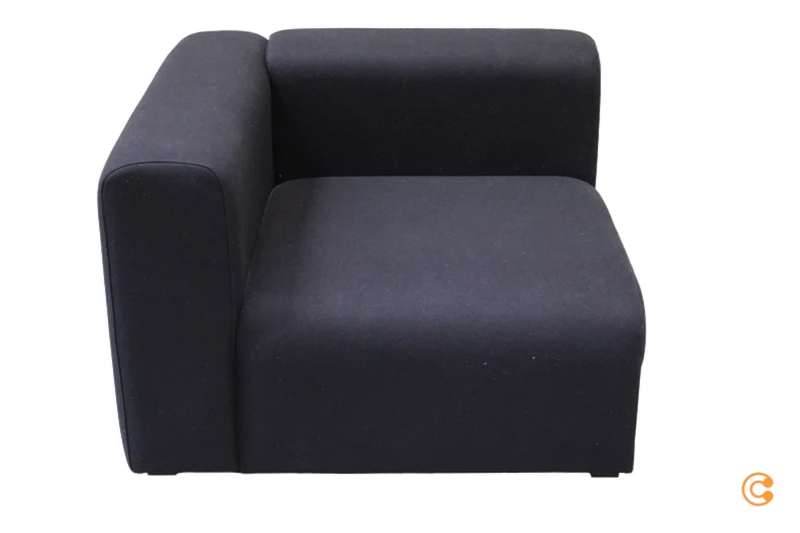 B-Ware Hay Mags Sofa NARROW MODULE 1062 schwarz left armrest Divina 191 Stoff