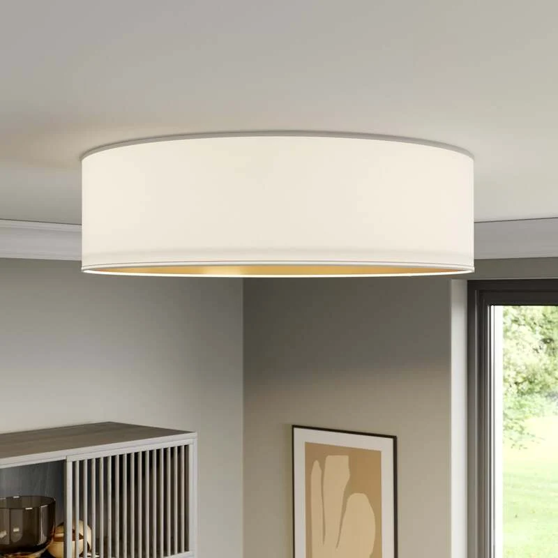B-Ware TK-LightingDeckenleuchte Bilbao LED Lampe dimmbar weiß gold Ø60cm 17cm Höhe