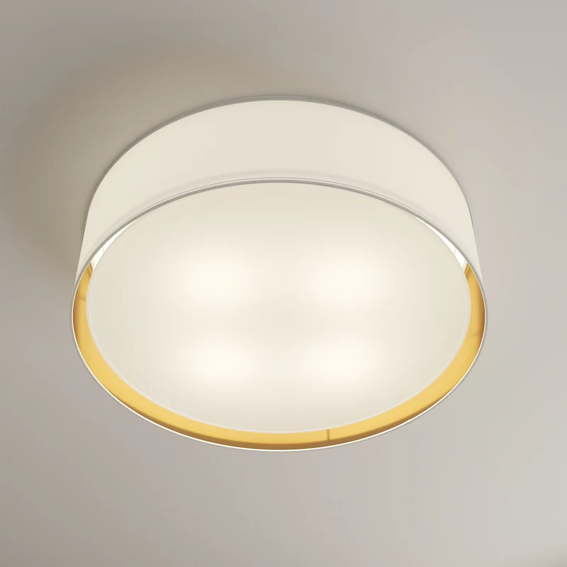 B-Ware TK-LightingDeckenleuchte Bilbao LED Lampe dimmbar weiß gold Ø60cm 17cm Höhe