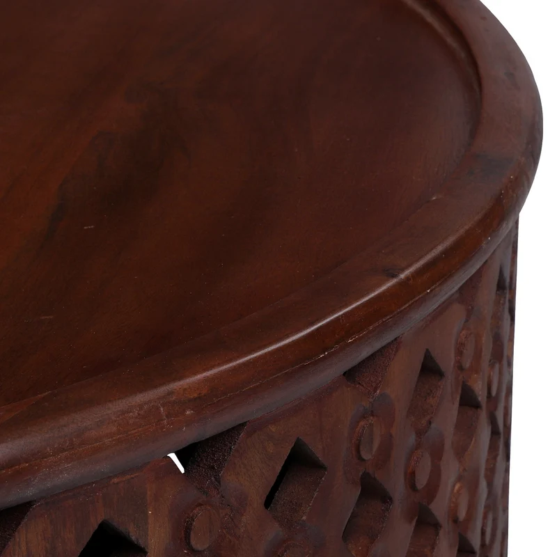 Couchtisch Ø 100x45 cm Braun aus Mangoholz WOMO-Design
